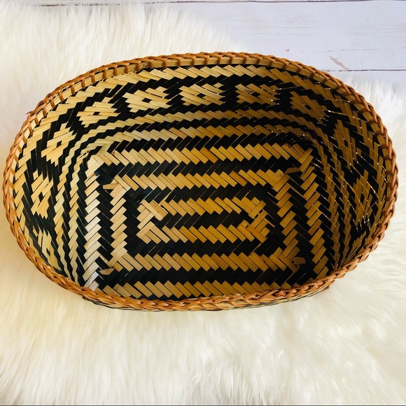 Artisan Oval Boho Basket - Picture 3 of 16